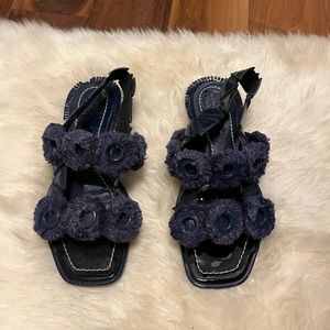 Tory Burch size 6 Navy Freya Navy flat sandal